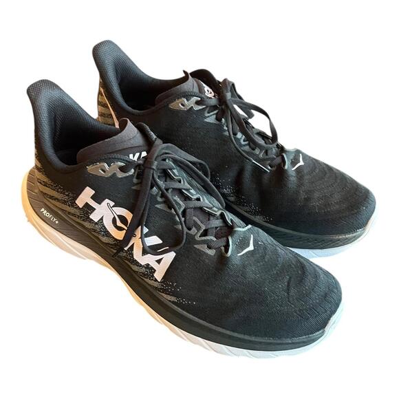 Hoka Z5375 Men\'s Black/Grey Mach 5 Low Top Running Sneakers Size 12 D Mint Cond main image 6